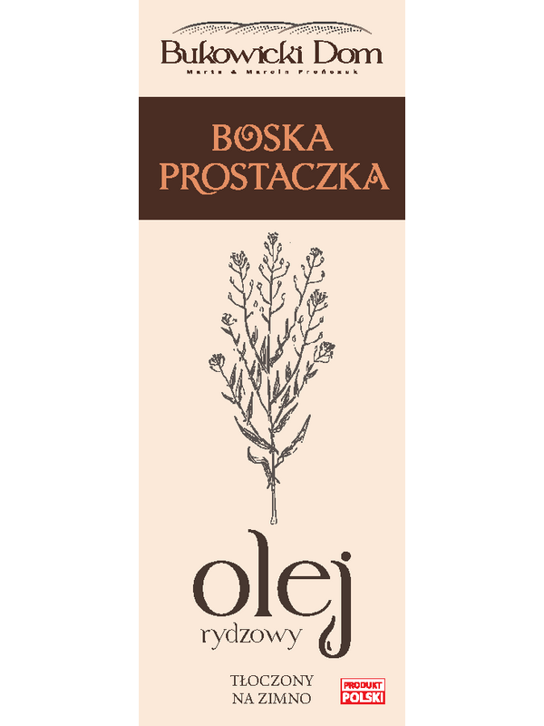 Boska Prostaczka – olej rydzowy 500 ml